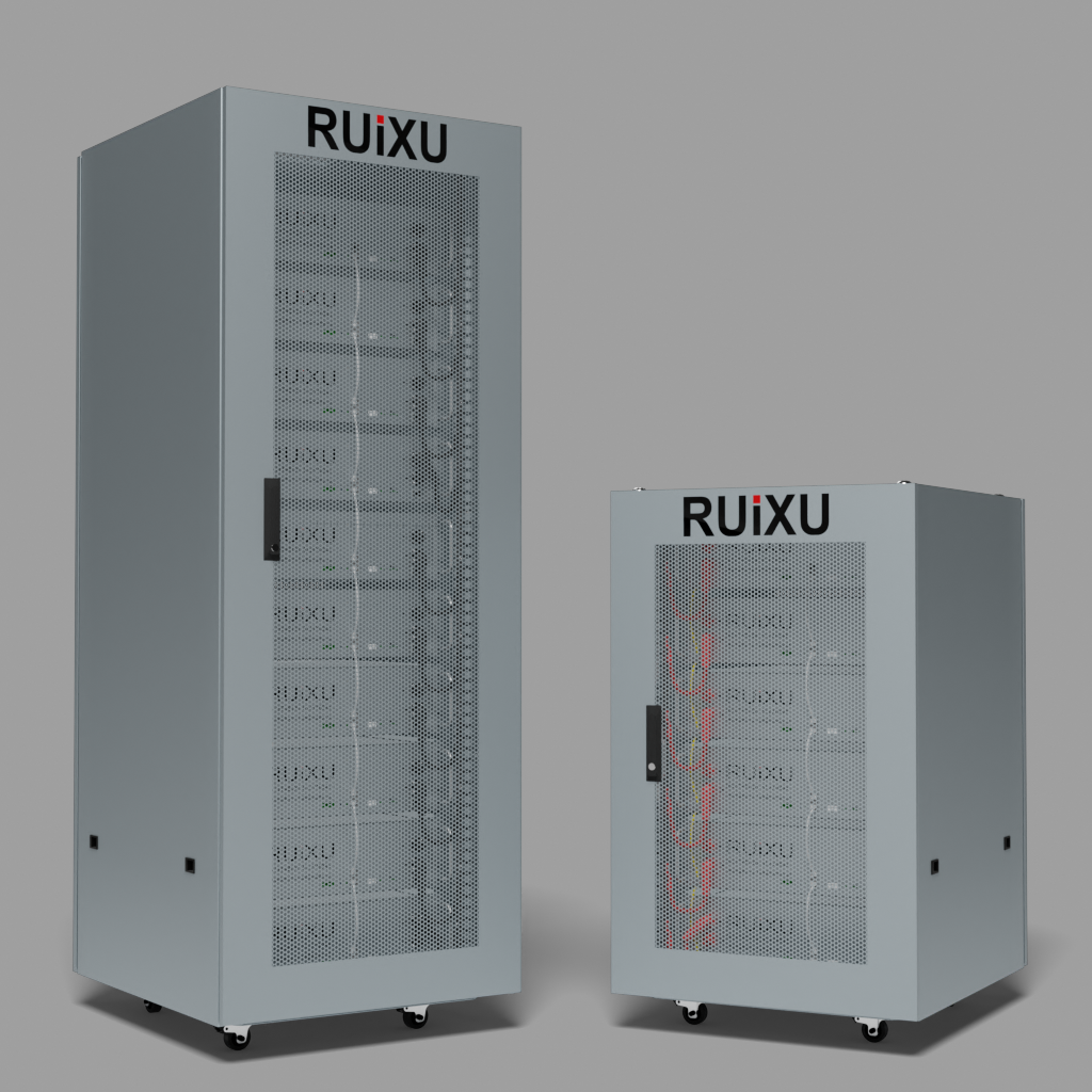 RUiXU 10-Slot Battery Cabinet — Wheels & Busbar Included, Pre-Assembled