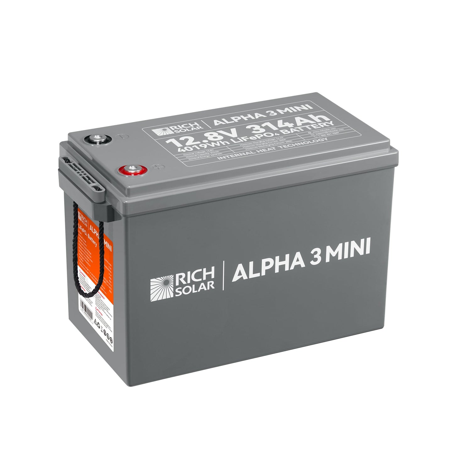 Rich Solar ALPHA 3 MINI 12V 314Ah compact LiFePO4 battery