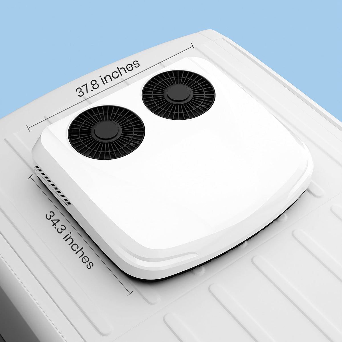 OutEquip 12V RV Air Conditioner — 13,500 BTU Low-Profile Rooftop
