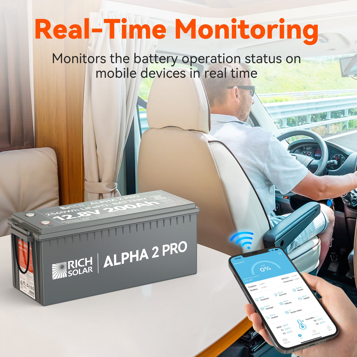 Rich Solar Alpha 2 Pro 12V 200Ah LiFePO4 Battery