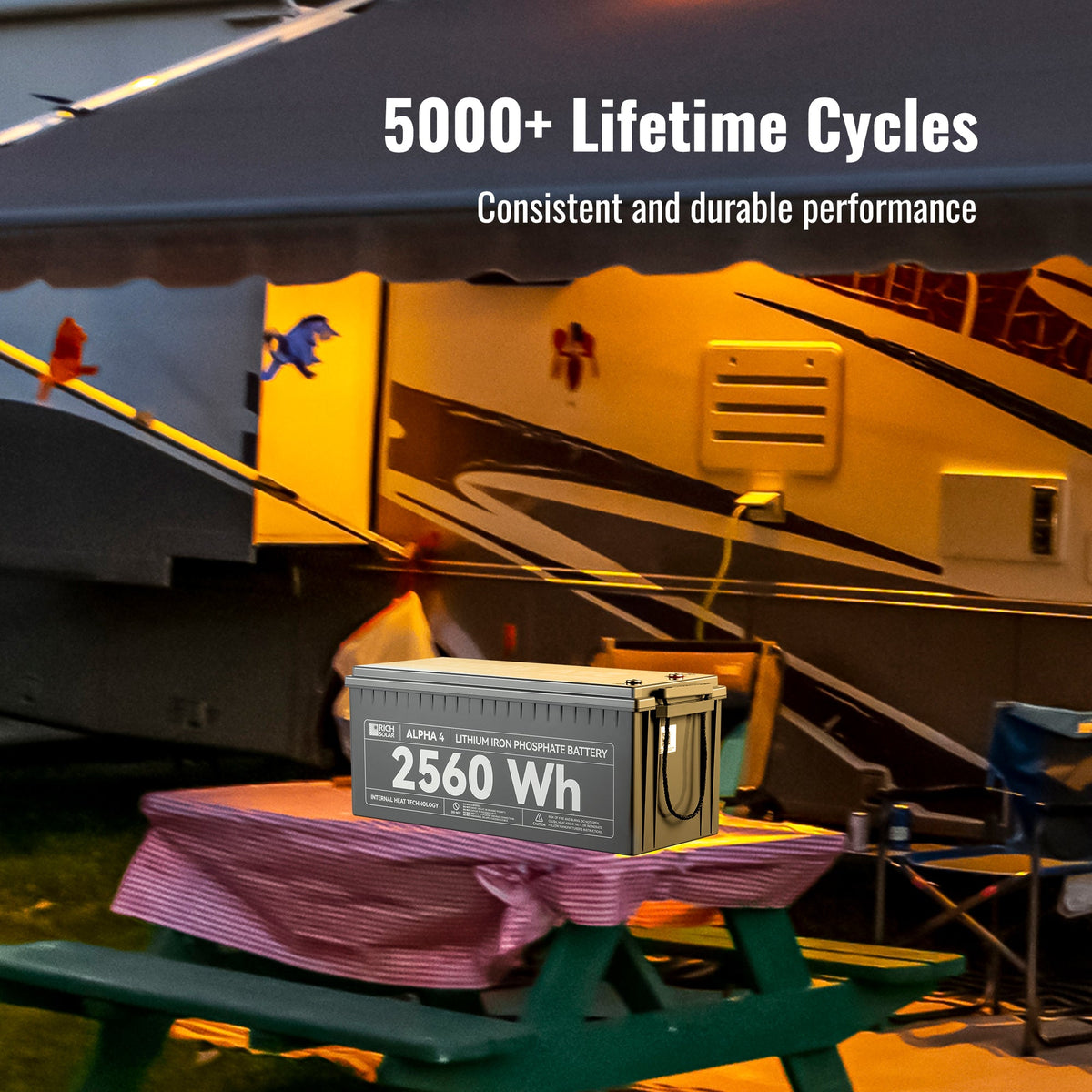 Rich Solar Alpha 4 24V 100Ah LiFePO4 Battery