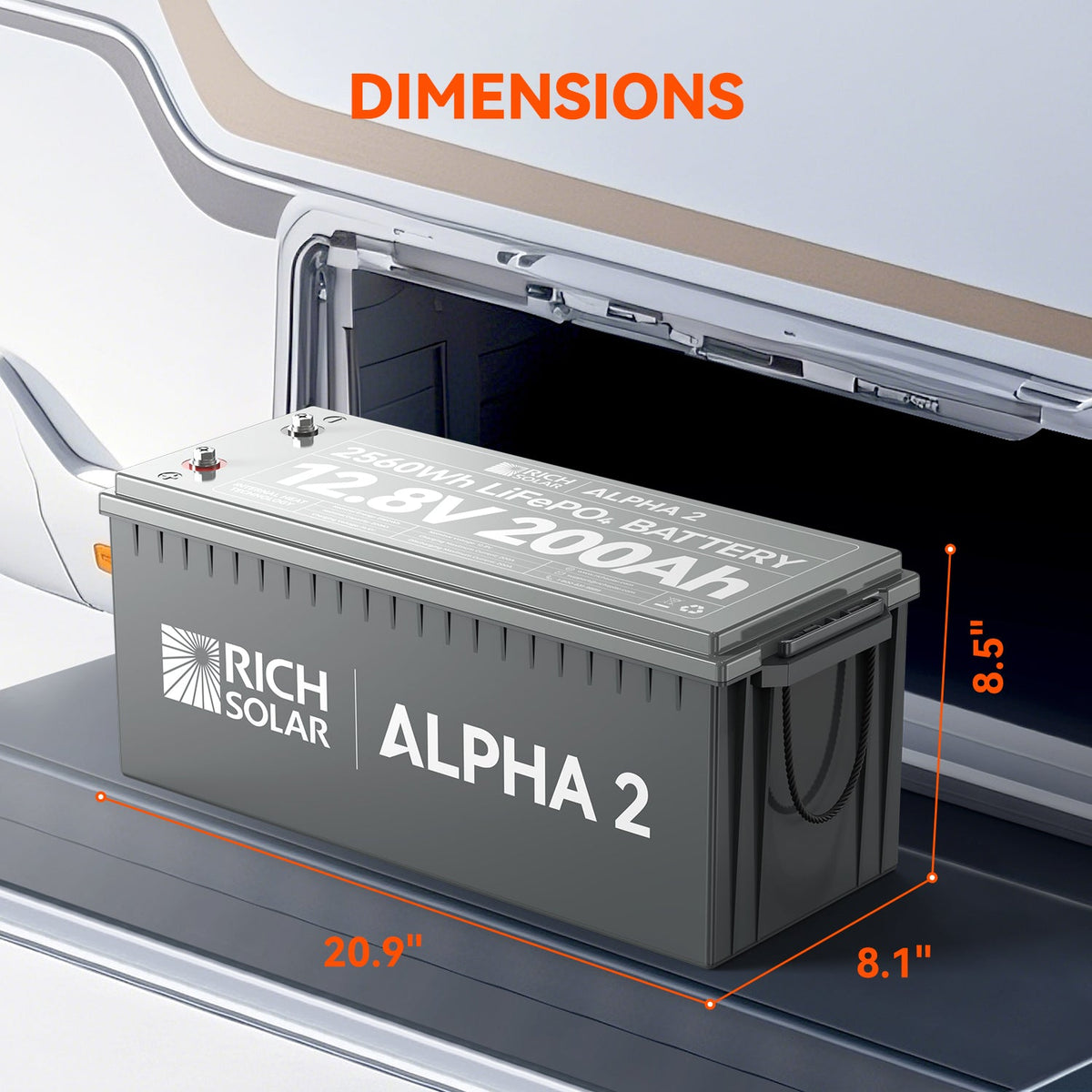 Rich Solar ALPHA 2 12V 200Ah LiFePO4 Battery