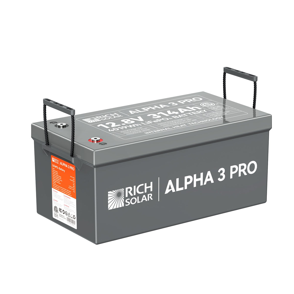 Rich Solar Alpha 3 Pro 12V 314Ah LiFePO4 Battery