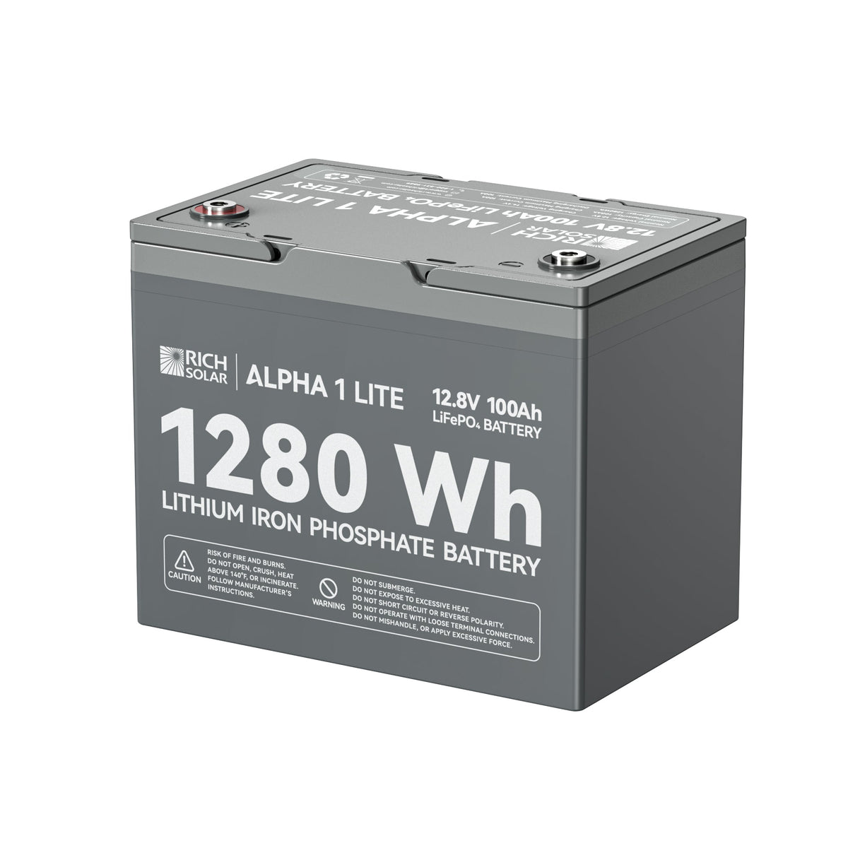 Rich Solar Alpha 1 Lite 12V 100Ah LiFePO4 Battery
