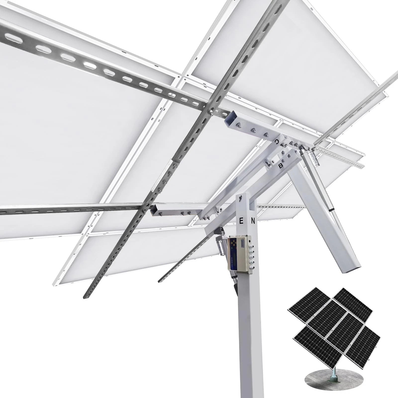 ECO-WORTHY dual axis solar panel tracking system, pole-mounted