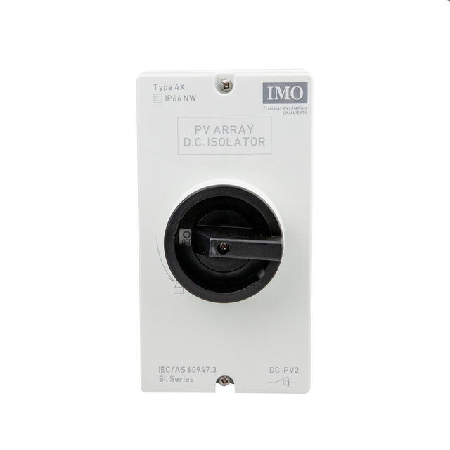 IMO DC disconnect rooftop isolator switch, lockable enclosure