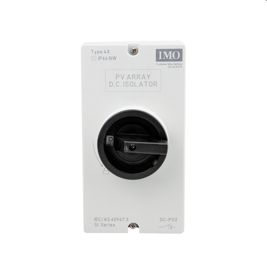 IMO DC disconnect rooftop isolator switch, lockable enclosure