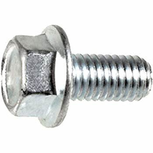 M8-1.25 stainless steel hex flange bolt, 16mm