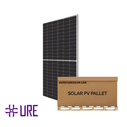 URE Peach 390W mono-crystalline half-cut cell solar panel