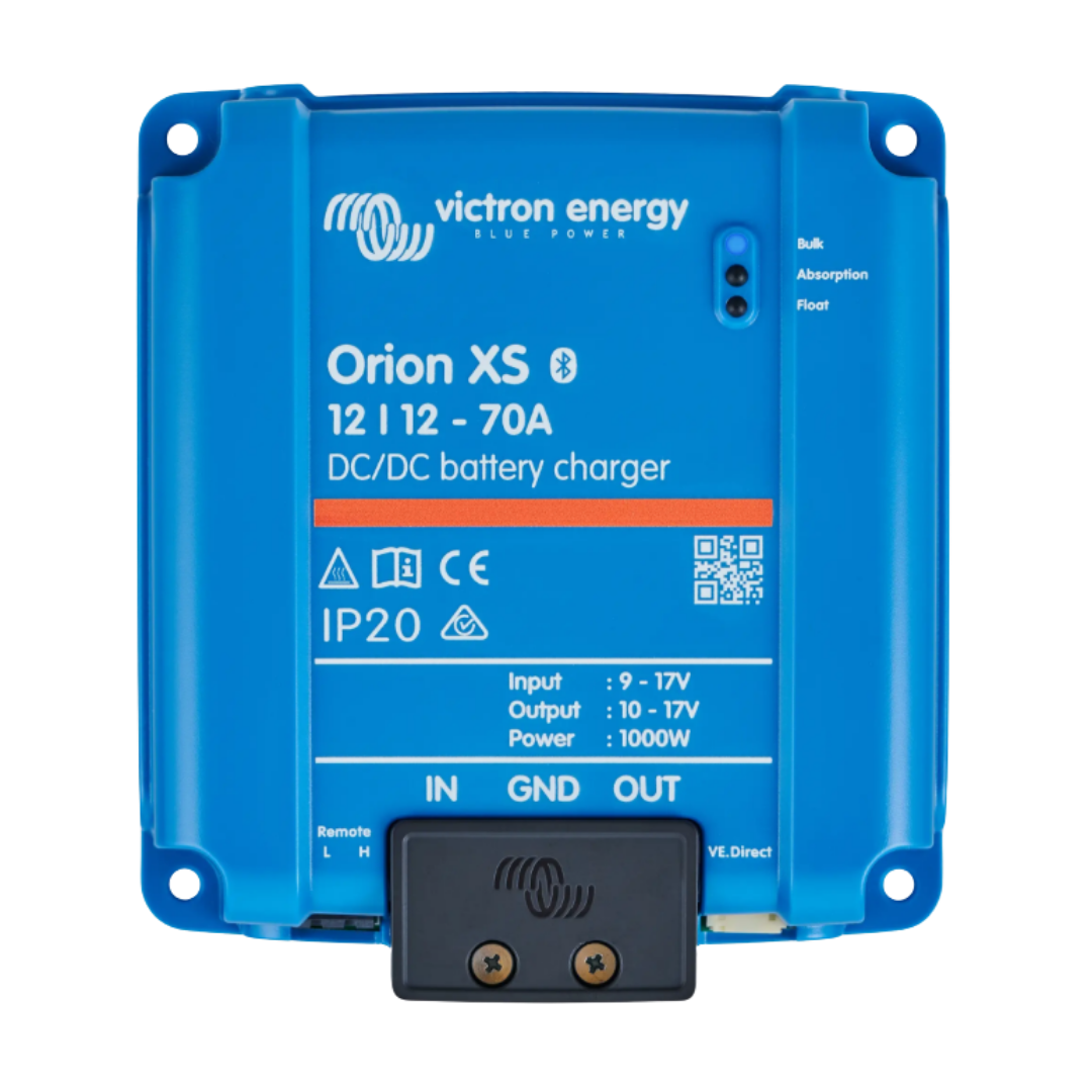 Victron Orion XS 12/12-70 DC-DC battery charger, front view