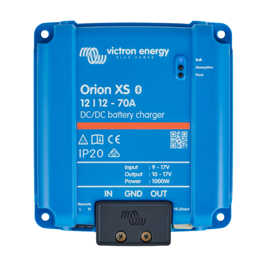 Victron Orion XS 12/12-70 DC-DC battery charger, front view