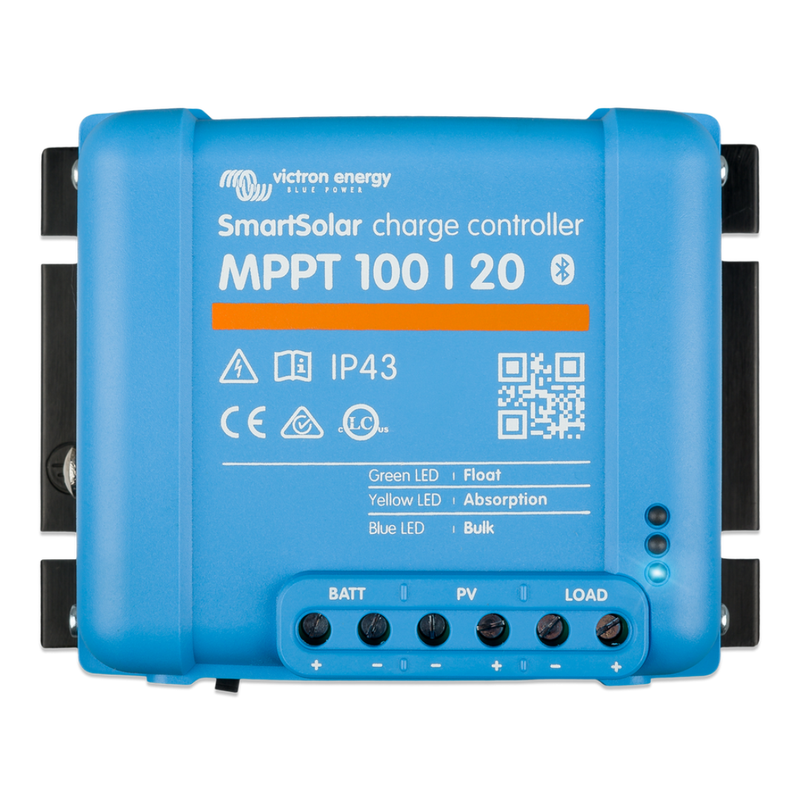 Victron SmartSolar MPPT 100/20 charge controller, blue enclosure