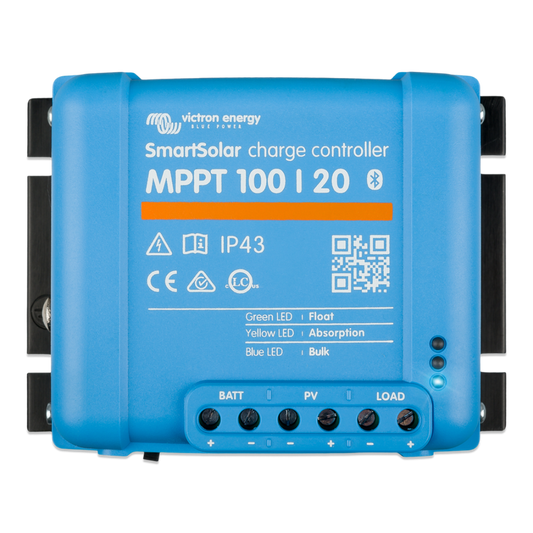 Victron SmartSolar MPPT 100/20 charge controller, blue enclosure