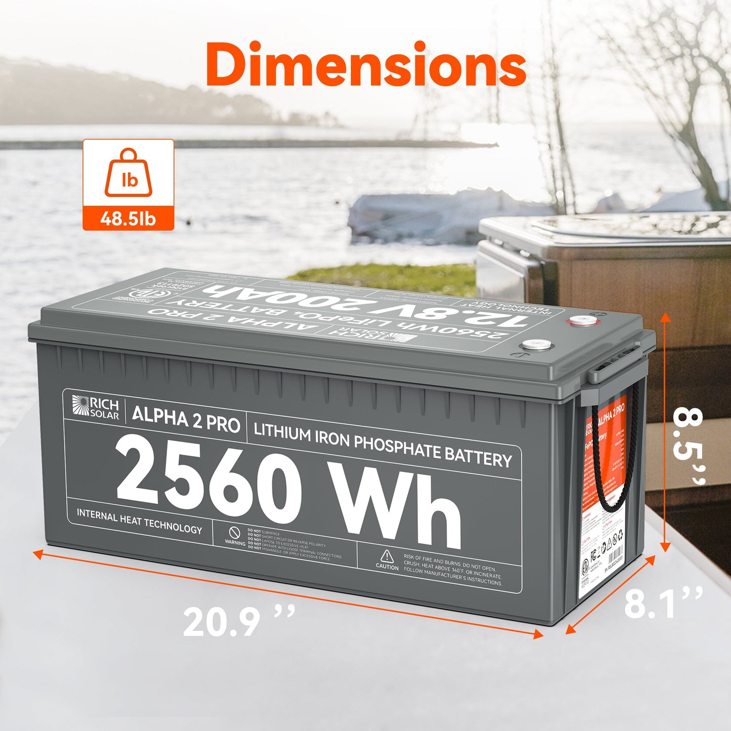 Rich Solar Alpha 2 Pro 12V 200Ah LiFePO4 battery