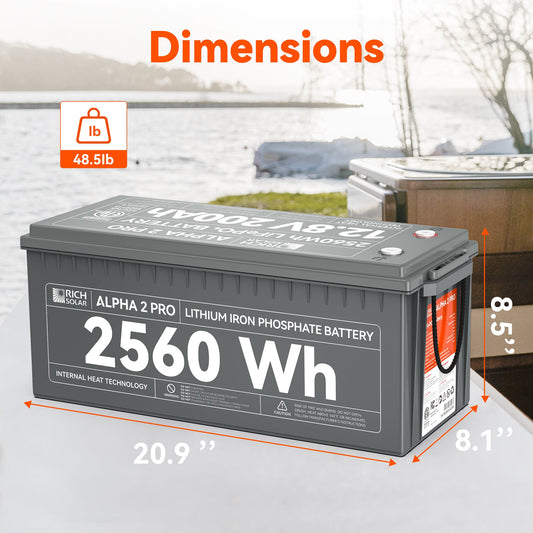 Rich Solar Alpha 2 Pro 12V 200Ah LiFePO4 battery