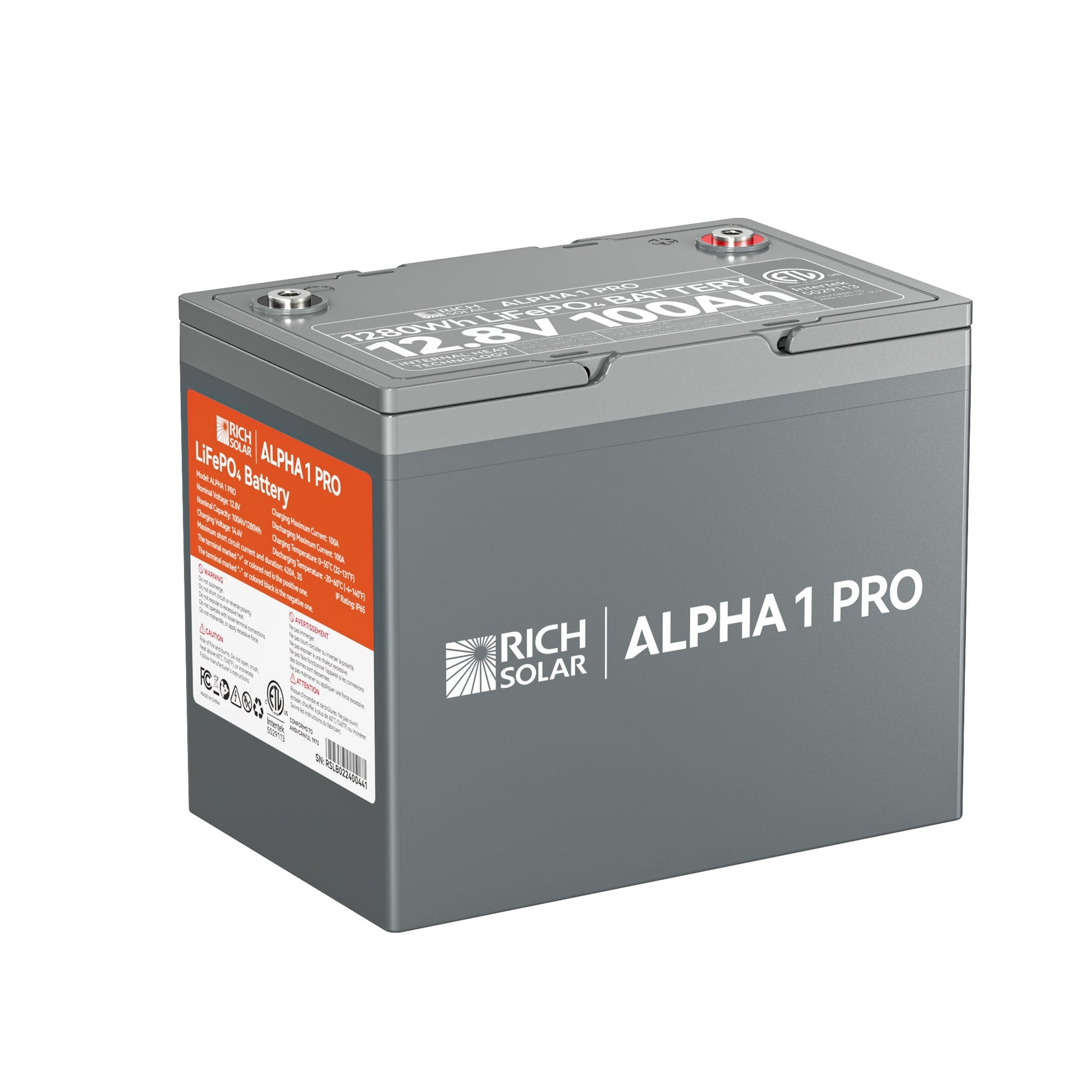 Rich Solar ALPHA 1 PRO 12V 100Ah LiFePO4 battery