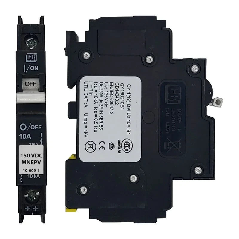 MidNite Solar MNEPV resettable DC breaker for DIN rail mounting