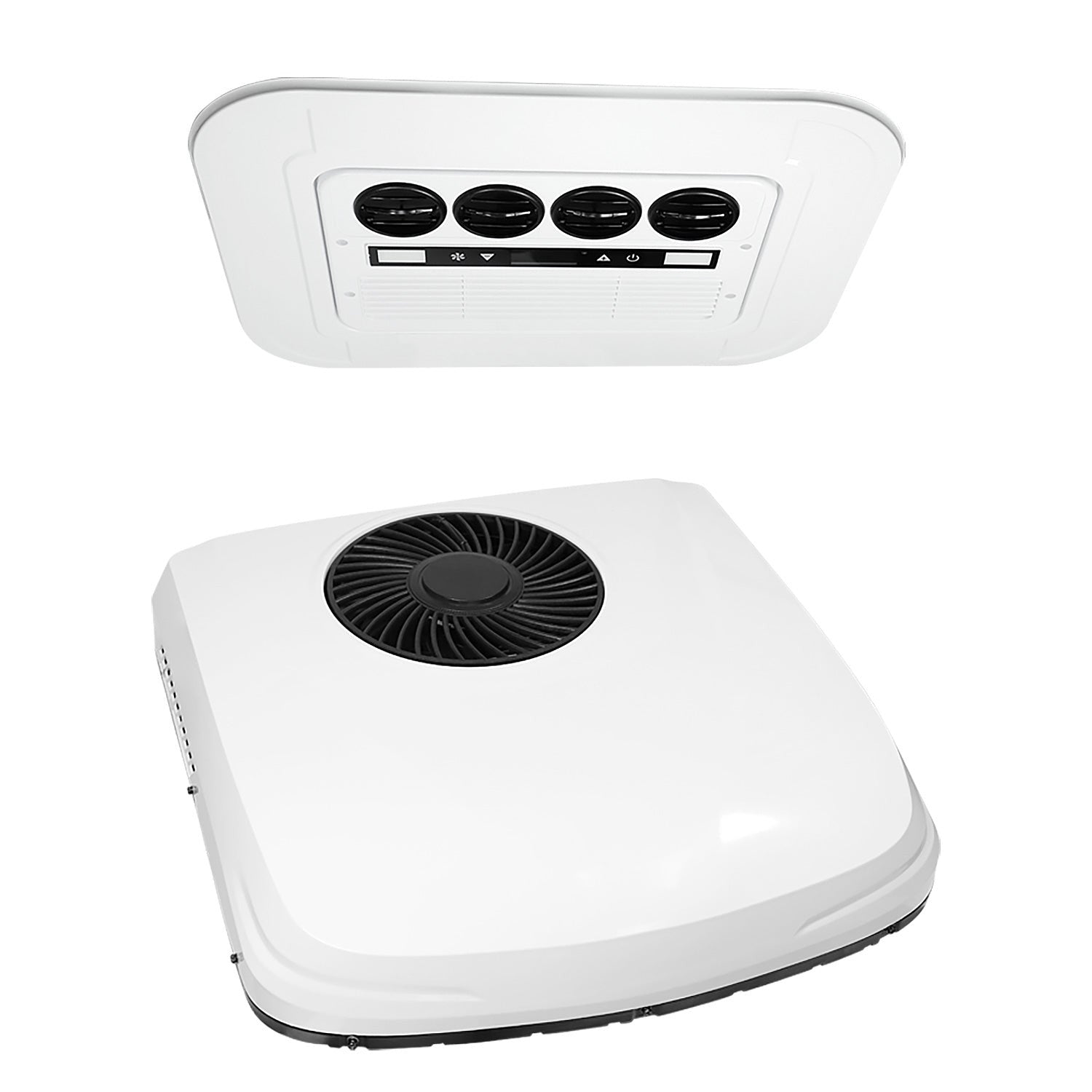 OutEquip 12V top-mounted RV air conditioner with heater