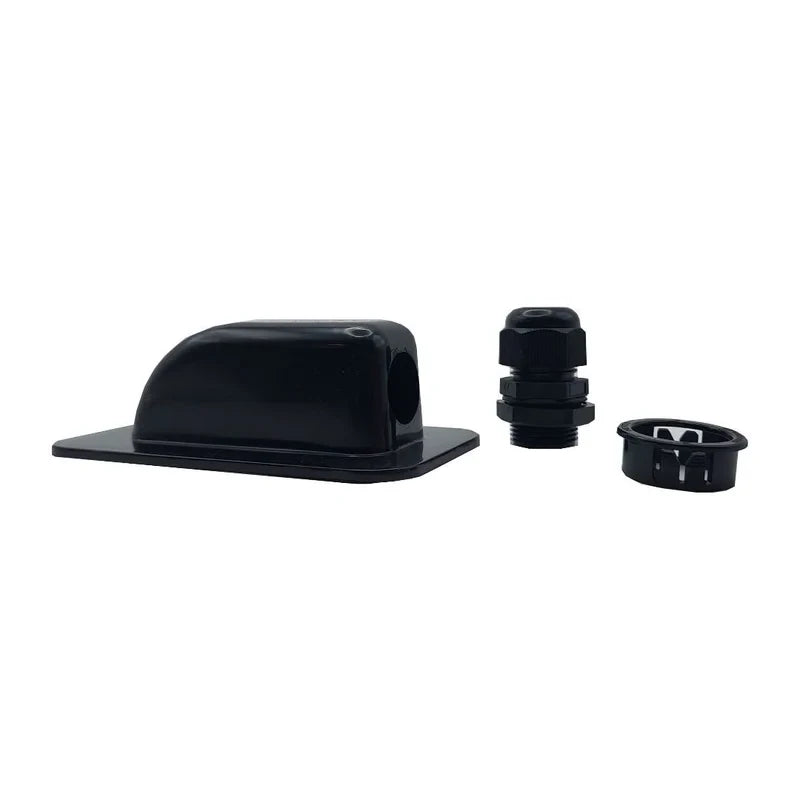 Weatherproof cable entry box with gland fitting