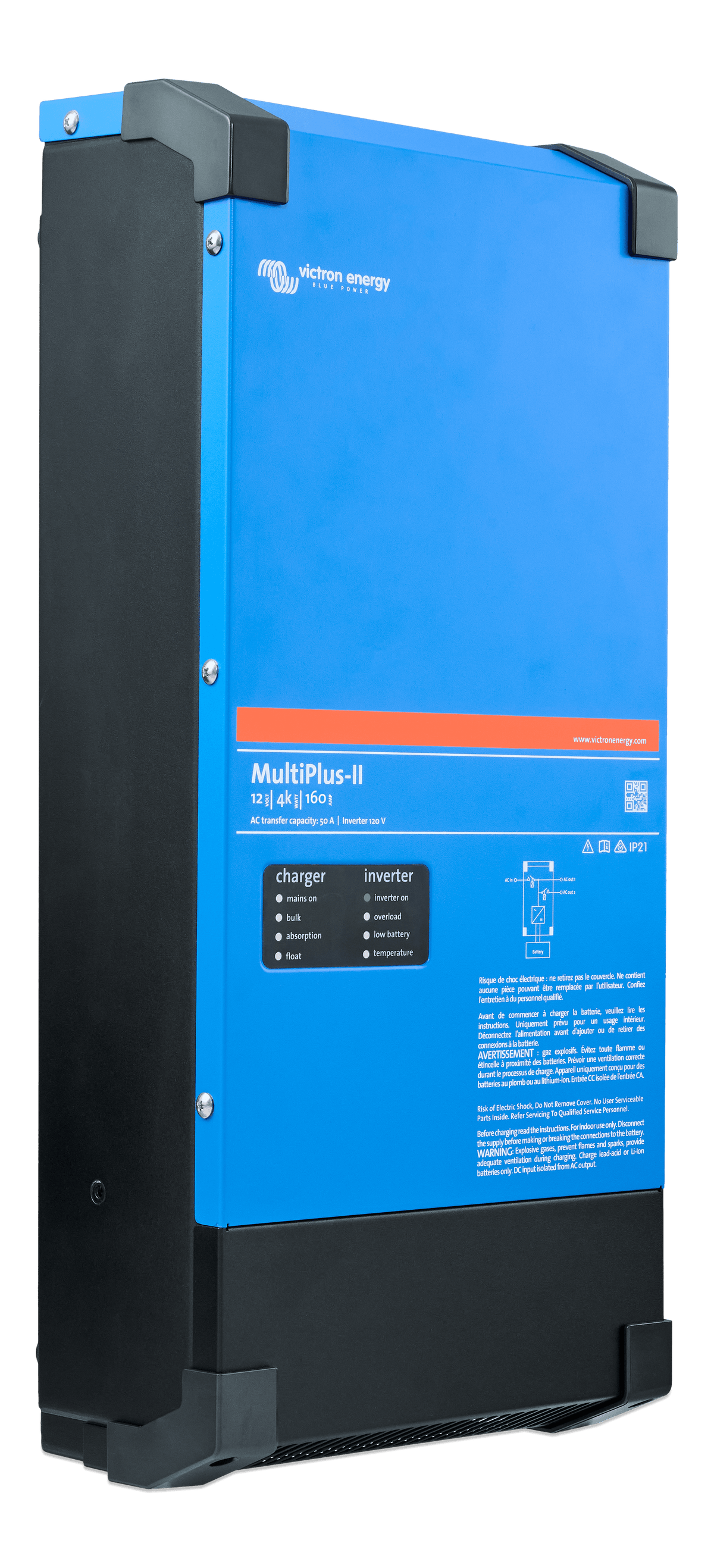 Victron MultiPlus-II 12/4000/160-50 120V, right side view
