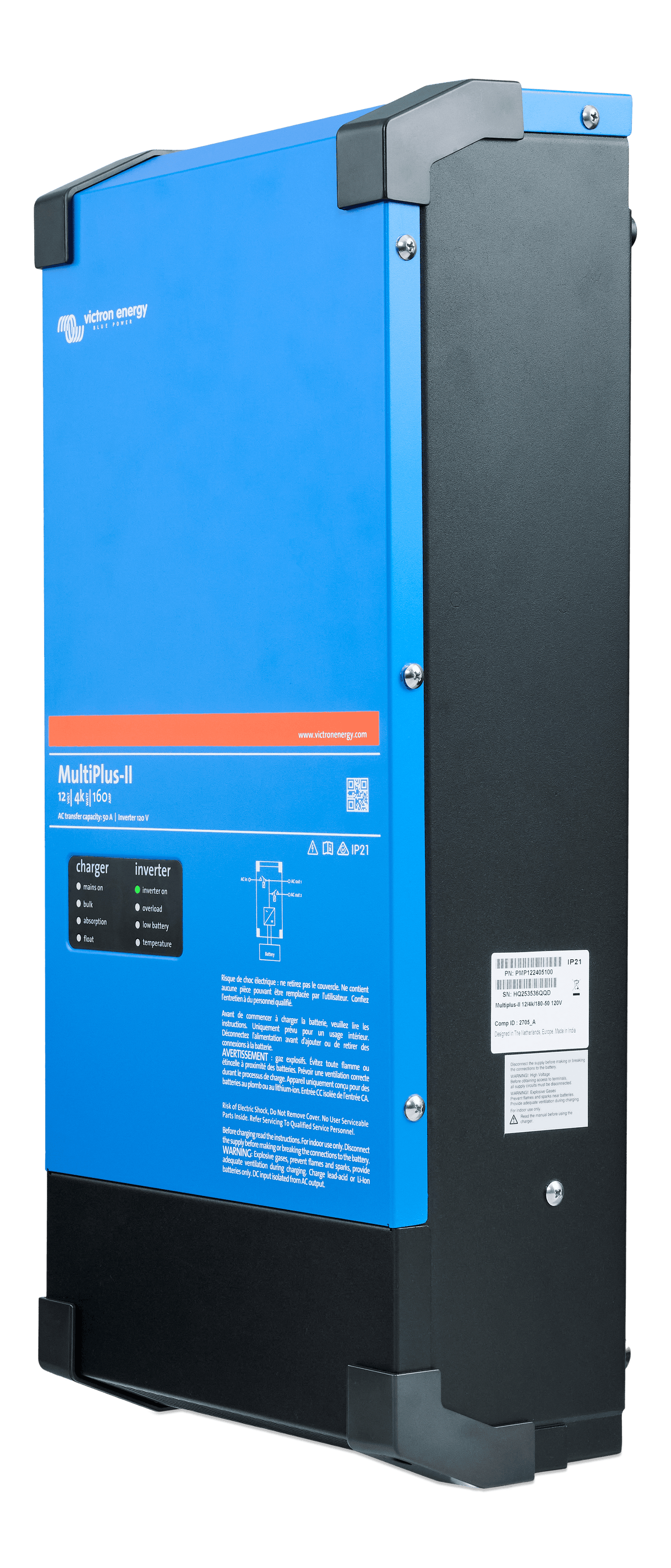 Victron MultiPlus-II 12/4000/160-50 120V, left side view