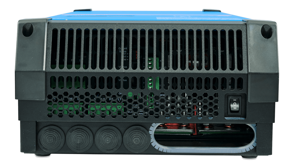 Victron MultiPlus-II 12/4000/160-50 2x120V, bottom view showing cable entry