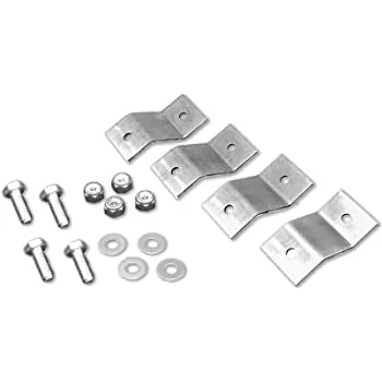 Set of six aluminum Z mounting brackets for solar panels